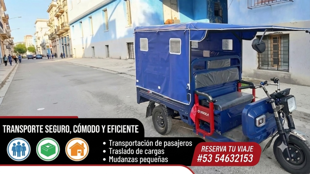 Triciclos Eléctricos para transporte de pasajeros, traslado de cargas y Mudanzas pequeñas