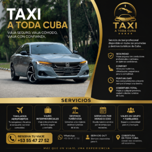 Servicio de taxi a toda Cuba